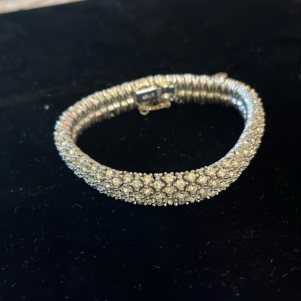 Beautiful Vintage CINER Rhinestone Bracelet 1960's